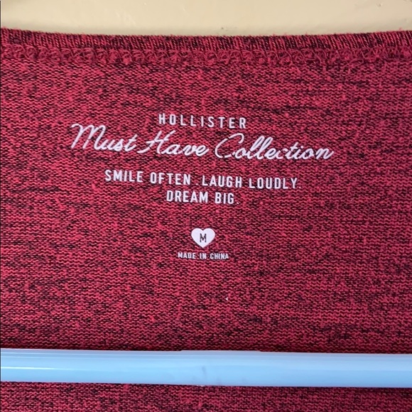 Burgundy long sleeve shirt- Hollister - Picture 3 of 4